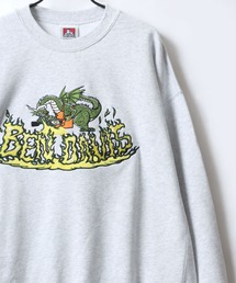 BEN DAVIS（ベンデイビス）の「BEN DAVIS/ベンデイビス DRAGON EMB CREW/オーバーサイズ 裏毛 フロント刺繍 スウェット トレーナー（スウェット・メンズ）」