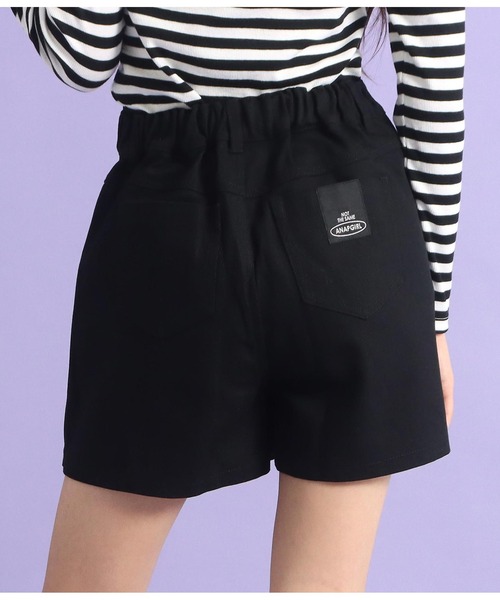 ANAP GｉRL（アナップガール）の「ボタンデザイン台形スカパン（スカート・キッズ・ブラック/ブルー/ブラウン・XS/M/S）」の6枚目の写真