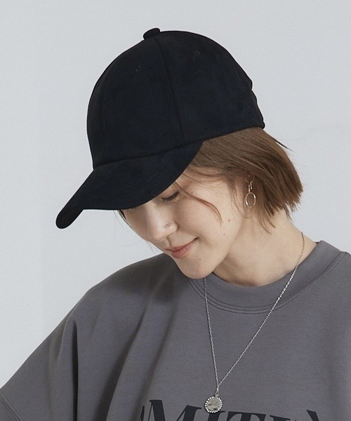 abahouse mavie（アバハウスマヴィ）の「フェイクスエードキャップ（キャップ・レディース・グリーン/ベージュ/ブラック/グレー・フリー）」の2枚目の写真