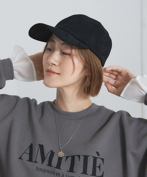 abahouse mavie（アバハウスマヴィ）の「フェイクスエードキャップ（キャップ・レディース・グリーン/ベージュ/ブラック/グレー・フリー）」の16枚目の写真