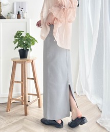 mily bilet | 【mily bilet】魅力的なシルエット！フルジップIラインスカート(スカート)