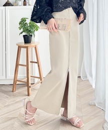 mily bilet | 【mily bilet】魅力的なシルエット！フルジップIラインスカート(スカート)