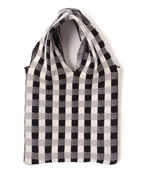 BEAMS HEART（ビームスハート）の「BEAMS HEART / ギンガム ニットバッグ（トートバッグ・レディース・その他1/ブラック/その他2・ONE SIZE）」の9枚目の写真