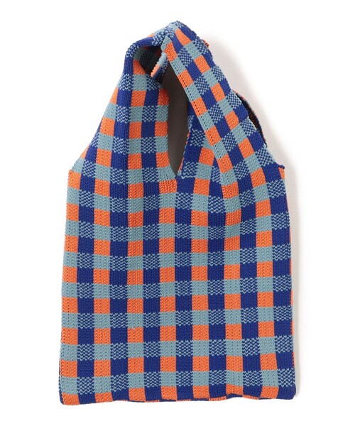 BEAMS HEART（ビームスハート）の「BEAMS HEART / ギンガム ニットバッグ（トートバッグ・レディース・その他1/ブラック/その他2・ONE SIZE）」の12枚目の写真
