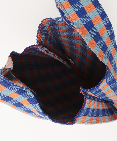 BEAMS HEART（ビームスハート）の「BEAMS HEART / ギンガム ニットバッグ（トートバッグ・レディース・その他1/ブラック/その他2・ONE SIZE）」の14枚目の写真