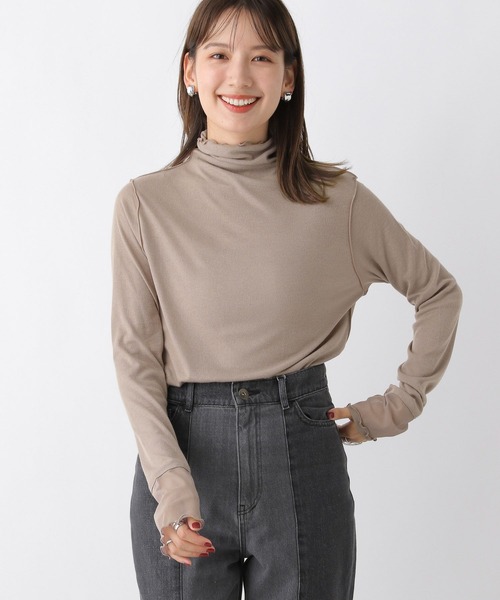 LEPSIM(レプシィム)の「袖切り替えシアーインナー 908524(Tシャツ/カットソー・レディース・ブラック/ブラウン/オフホワイト・FREE)」の3枚目の写真