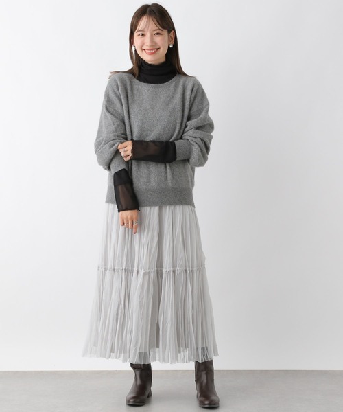 LEPSIM(レプシィム)の「袖切り替えシアーインナー 908524(Tシャツ/カットソー・レディース・ブラック/ブラウン/オフホワイト・FREE)」の16枚目の写真