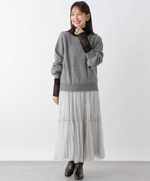 LEPSIM(レプシィム)の「袖切り替えシアーインナー 908524(Tシャツ/カットソー・レディース・ブラック/ブラウン/オフホワイト・FREE)」の17枚目の写真