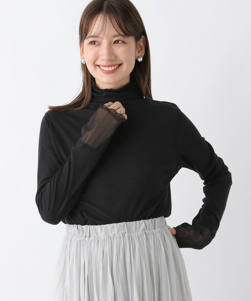 LEPSIM(レプシィム)の「袖切り替えシアーインナー 908524(Tシャツ/カットソー・レディース・ブラック/ブラウン/オフホワイト・FREE)」の19枚目の写真