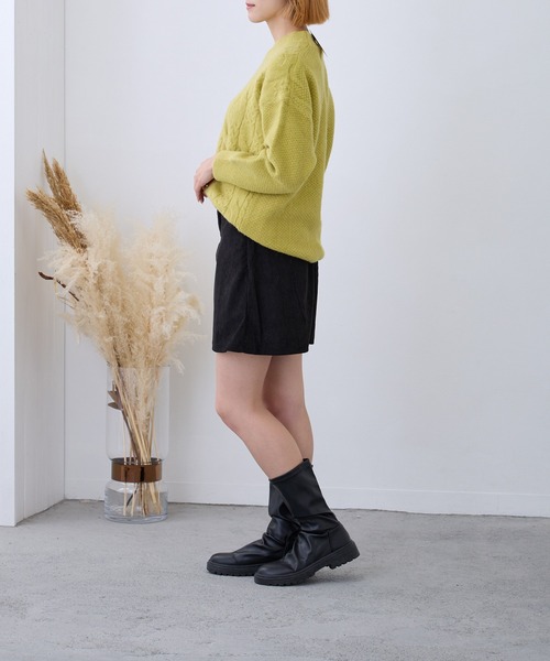 Loco Ocean（ロコオーシャン）の「ケーブル編みニットプルオーバー（ニット/セーター・レディース・ブラック/グリーン/ベージュ/レッド/ブルー・FREE）」の9枚目の写真