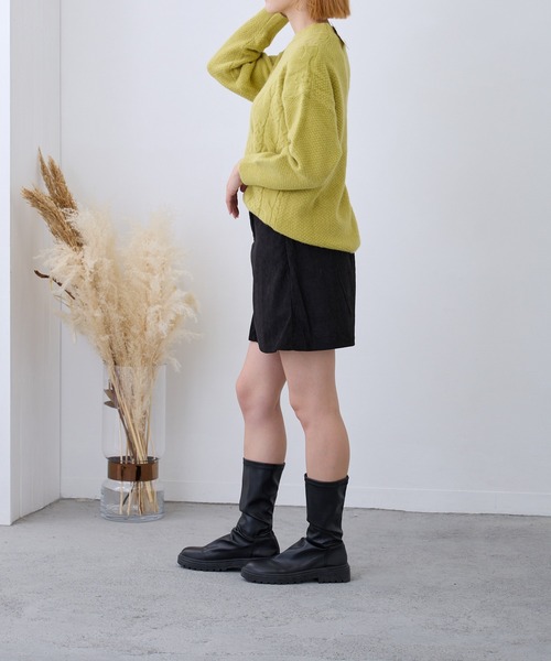 Loco Ocean（ロコオーシャン）の「ケーブル編みニットプルオーバー（ニット/セーター・レディース・ブラック/グリーン/ベージュ/レッド/ブルー・FREE）」の10枚目の写真
