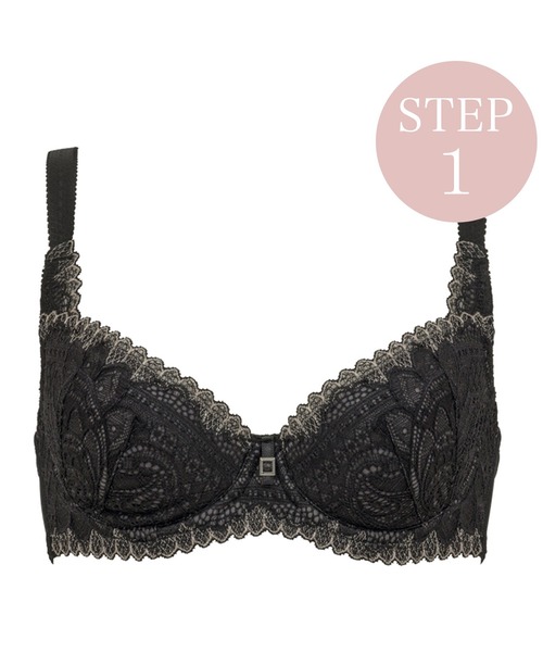 BRADELIS NEWYORK（ブラデリスニューヨーク）の「ジャスミンステップ1ブラ23A2 ブラデリス 育乳補整 補正下着（ブラジャー・レディース・ピンク/カーキ/ブラック・C70/D70/C65/C75/F70/D65/F75/E70/D75/E75/F65/B70/B75/E65）」の2枚目の写真