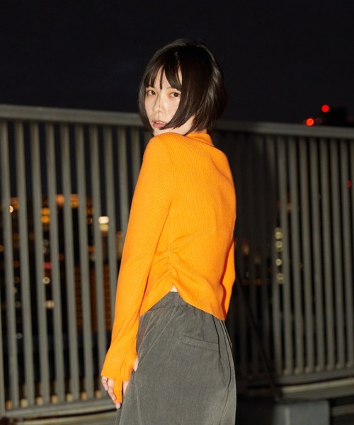 VeLV（ヴェルヴ）の「【ほげちゃんコラボ】F KNIT エフニット（ニット/セーター・レディース・レッド/オレンジ/ブラック・FREE）」の18枚目の写真