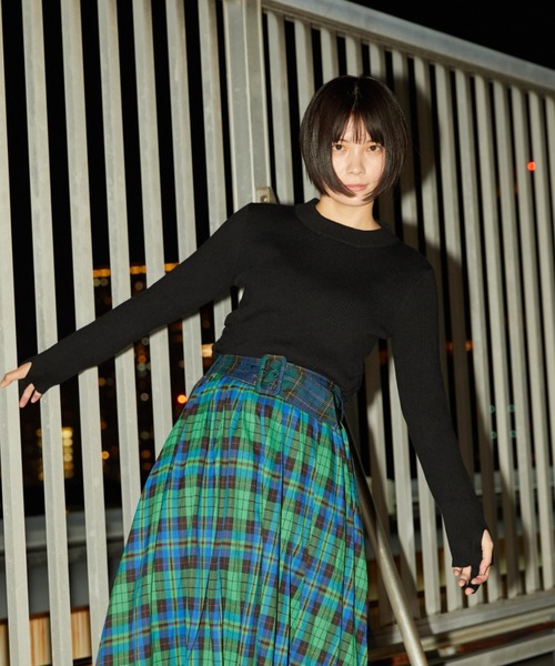 ꒰ 完売新品 ꒱ meltie ぽわぽわうさぎニット ブラック ♡ UNISEX》Oni-Waffle Embroidery Prime-Over V-Neck Knit