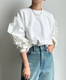 【WEB限定】フリルスリーブプルオーバー