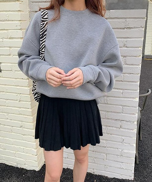 Girly Doll(ガーリードール)の「ベーシックオーバーサイズスウェット(スウェット・レディース・ネイビー/オレンジ/グレー・F)」の6枚目の写真