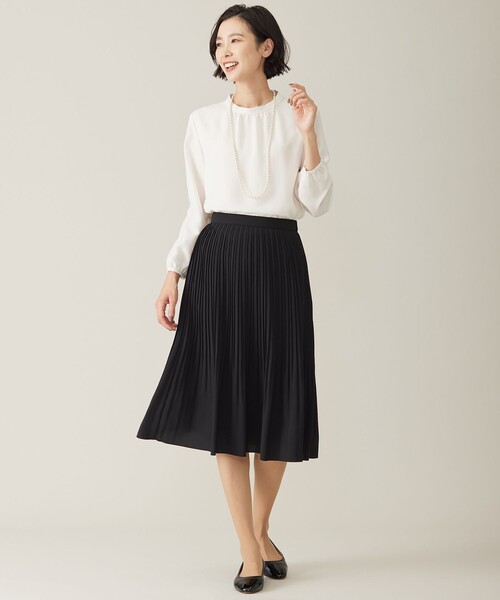 J.PRESS Ladies（J.プレス レディス）の「プルエラ フリルネック カットソー（Tシャツ/カットソー・レディース・ホワイト系/アイボリー系/ネイビー系・SMALL）」の11枚目の写真