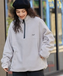 【HECT】Half Zip Big Fleece / オーバーサイズハーフジップ配色フリースプルオーバー