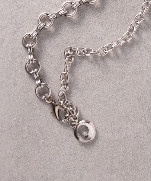 SETUP7（セットアップセブン）の「【SETUP7】ラウンドカットチェーンネックレス KNF036（ネックレス・レディース・ゴールド/シルバー・FREE）」の3枚目の写真