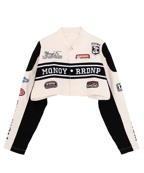 Figments(フィグメンツ)の「2WAYレーシングジャケット(ブルゾン・レディース・ブラック/ブルー・FREE)」の13枚目の写真