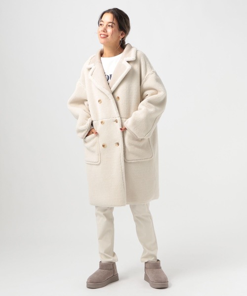 BAYFLOW(ベイフロー)の「2WAYフェイクムートン(ムートンコート・レディース・モカ/アイボリー・SMALL/MEDIUM)」の13枚目の写真