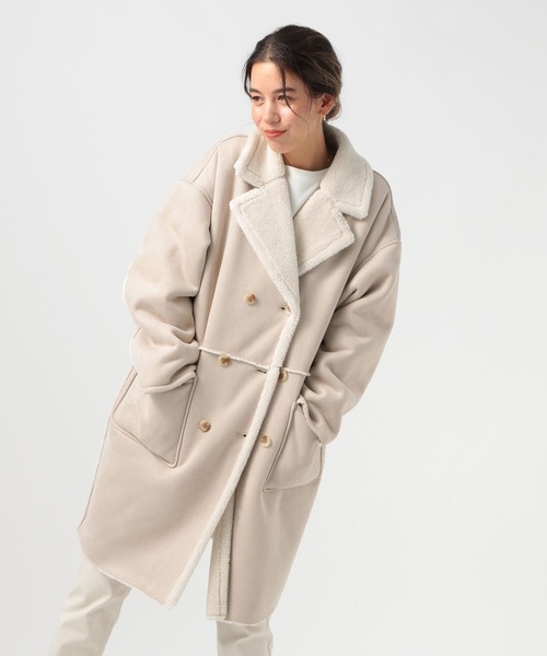 BAYFLOW(ベイフロー)の「2WAYフェイクムートン(ムートンコート・レディース・モカ/アイボリー・SMALL/MEDIUM)」の16枚目の写真