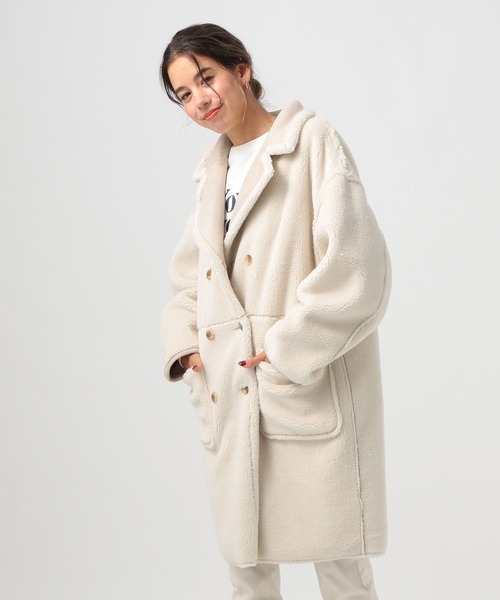 BAYFLOW(ベイフロー)の「2WAYフェイクムートン(ムートンコート・レディース・モカ/アイボリー・SMALL/MEDIUM)」の18枚目の写真