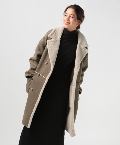 BAYFLOW(ベイフロー)の「2WAYフェイクムートン(ムートンコート・レディース・モカ/アイボリー・SMALL/MEDIUM)」の22枚目の写真