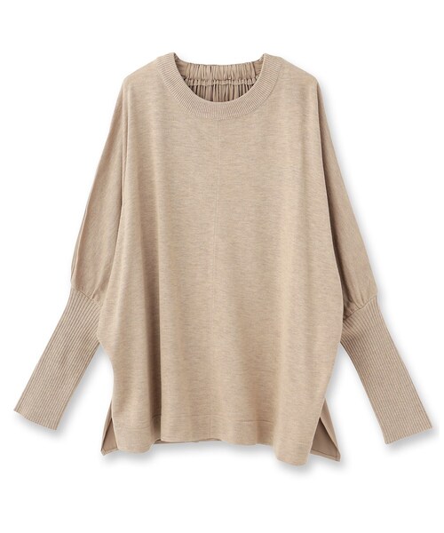 GALLEST（ギャレスト）の「ドルマンドッキングニット（ニット/セーター・レディース・ライトベージュ/ブラック/オレンジ/グレー・38/34）」の5枚目の写真