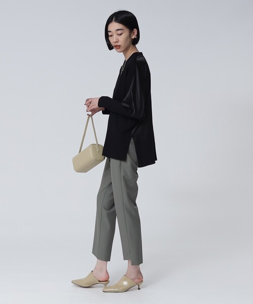 GALLEST（ギャレスト）の「ドルマンドッキングニット（ニット/セーター・レディース・ライトベージュ/ブラック/オレンジ/グレー・38/34）」の6枚目の写真