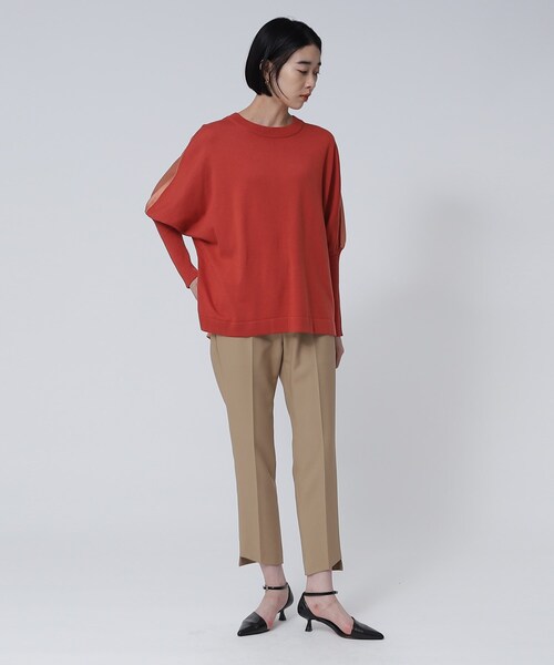 GALLEST（ギャレスト）の「ドルマンドッキングニット（ニット/セーター・レディース・ライトベージュ/ブラック/オレンジ/グレー・38/34）」の15枚目の写真