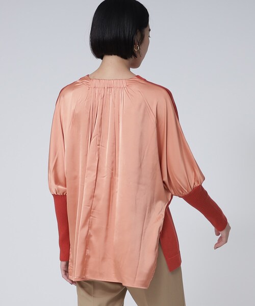 GALLEST（ギャレスト）の「ドルマンドッキングニット（ニット/セーター・レディース・ライトベージュ/ブラック/オレンジ/グレー・38/34）」の17枚目の写真