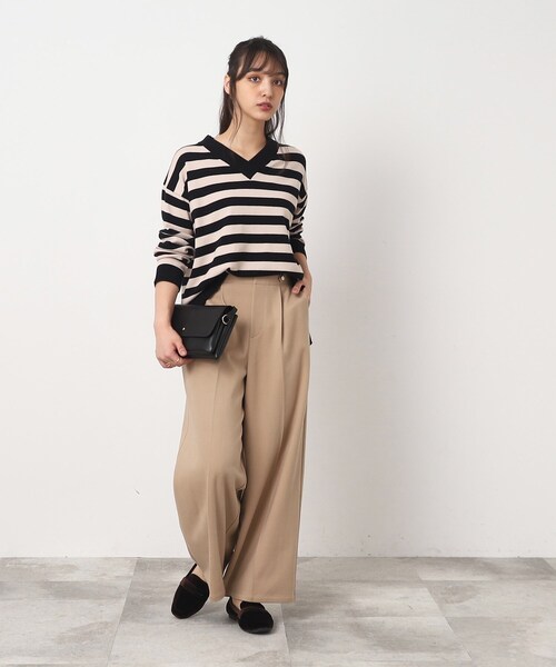 DRESKIP(ドレスキップ)の「◆お顔周りをすっきり見せる 大人なVネック ゆるニット【SHOO WARM/吸湿発熱】(ニット/セーター・レディース・ベージュ系その他5/ライトブルー/イエロー系その他/ライトベージュ/ブラック/ピンク系・00)」の21枚目の写真