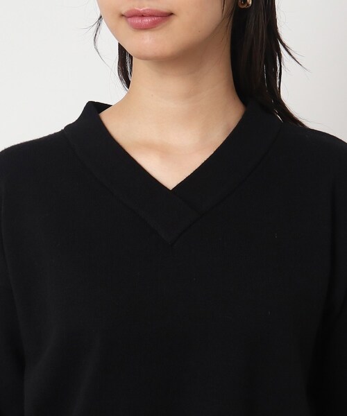 DRESKIP(ドレスキップ)の「◆お顔周りをすっきり見せる 大人なVネック ゆるニット【SHOO WARM/吸湿発熱】(ニット/セーター・レディース・ベージュ系その他5/ライトブルー/イエロー系その他/ライトベージュ/ブラック/ピンク系・00)」の14枚目の写真