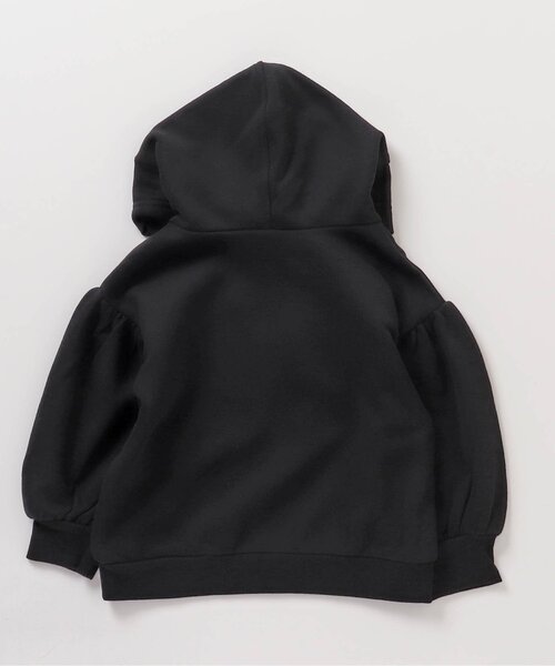 apres les cours（アプレレクール）の「ねこ&うさ耳かぶりパーカー（パーカー・キッズ・ブラック/アイボリー・80/90/100/110/120/130/140）」の9枚目の写真