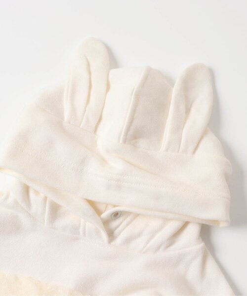 apres les cours（アプレレクール）の「ねこ&うさ耳かぶりパーカー（パーカー・キッズ・ブラック/アイボリー・80/90/100/110/120/130/140）」の11枚目の写真