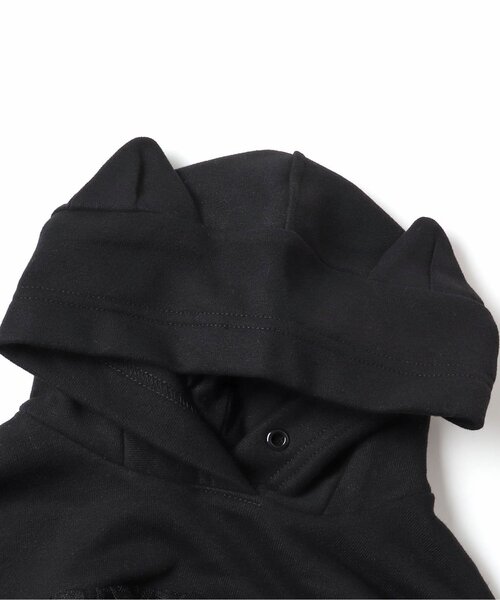 apres les cours（アプレレクール）の「ねこ&うさ耳かぶりパーカー（パーカー・キッズ・ブラック/アイボリー・80/90/100/110/120/130/140）」の15枚目の写真