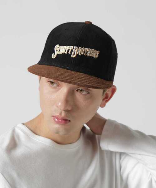schott(ショット)の「Schott/ショット/BY COLOR CORDUROY CAP/バイカラー コーデュロイキャップ(キャップ・メンズ・ブラック/ホワイト・F)」の3枚目の写真