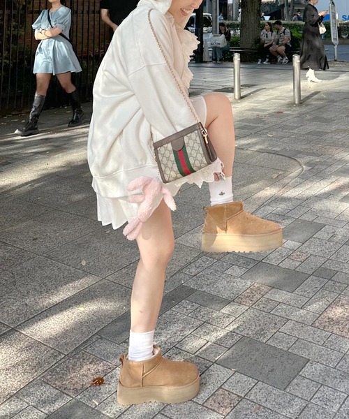 Alley by w closet（アリーバイダブルクローゼット）の「【Alley/SETアイテム】フードジップパーカー＋タイトスカート（パーカー・レディース・オフホワイト/グレー・FREE）」の12枚目の写真