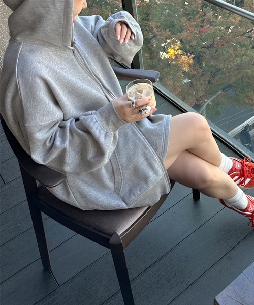 Alley by w closet（アリーバイダブルクローゼット）の「【Alley/SETアイテム】フードジップパーカー＋タイトスカート（パーカー・レディース・オフホワイト/グレー・FREE）」の20枚目の写真