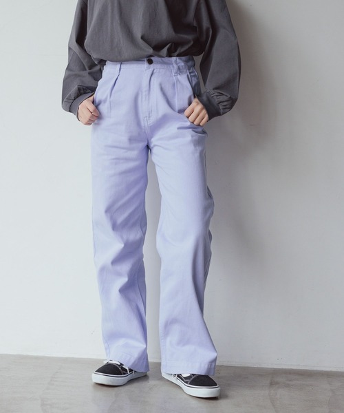 GLOBAL WORK（グローバルワーク）の「大人見えワイドツイル/AND YUA ANY/976517（その他パンツ・キッズ・パープル/イエロー/ホワイト/ピンク・150cm/160cm/170cm）」の18枚目の写真