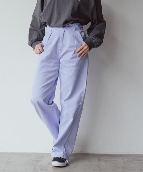 GLOBAL WORK（グローバルワーク）の「大人見えワイドツイル/AND YUA ANY/976517（その他パンツ・キッズ・パープル/イエロー/ホワイト/ピンク・150cm/160cm/170cm）」の19枚目の写真