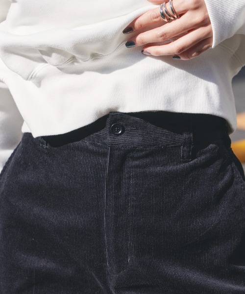 Auntie Rosa Holiday（アンティローザホリデー）の「ハイウエストコーデュロイパンツ（その他パンツ・レディース・ブラック/オフホワイト/ダークブラウン・マルチサイズ）」の12枚目の写真