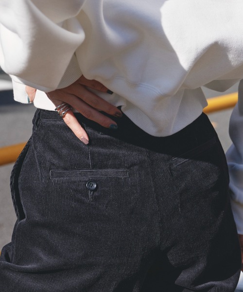 Auntie Rosa Holiday（アンティローザホリデー）の「ハイウエストコーデュロイパンツ（その他パンツ・レディース・ブラック/オフホワイト/ダークブラウン・マルチサイズ）」の14枚目の写真