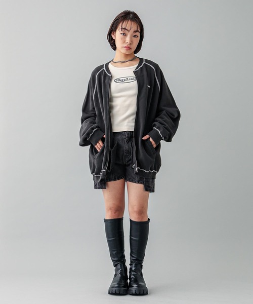 X-girl（エックスガール）の「ZIP UP SWEAT CARDIGAN（スウェット