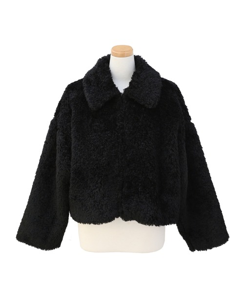 MIELI INVARIANT（ミエリインヴァリアント）の「Teddy Fur Short Coat（その他アウター・レディース・ブラック/ブルーグレー/アイボリー・FREE）」の20枚目の写真