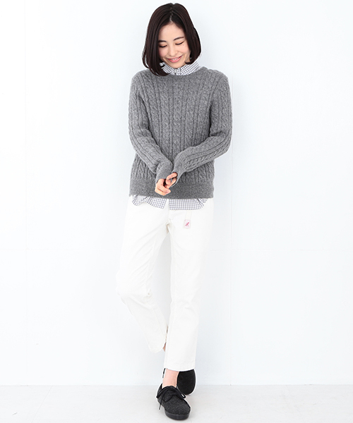Gramicci(グラミチ)の「GRAMICCI×BEAMS BOY / 別注 コーデュロイ クロップドパンツ 15FW(その他パンツ・レディース・ホワイト/チャコールグレー/ネイビー・ONE SIZE)」の7枚目の写真