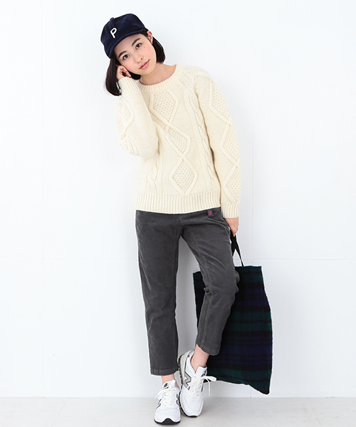 Gramicci(グラミチ)の「GRAMICCI×BEAMS BOY / 別注 コーデュロイ クロップドパンツ 15FW(その他パンツ・レディース・ホワイト/チャコールグレー/ネイビー・ONE SIZE)」の16枚目の写真