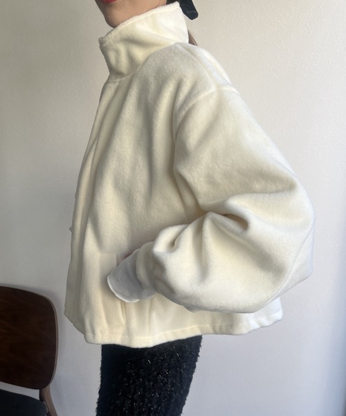 LAC-VERT(ラック・ヴェール)の「スタンドカラーAラインフレアジャケット(ステンカラーコート・レディース・ブラック/アイボリー/ピンク/ブラウン/チャコールグレー・FREE)」の20枚目の写真