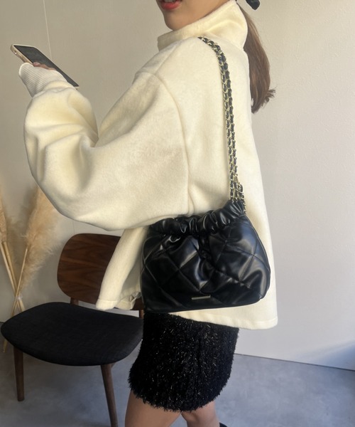 LAC-VERT(ラック・ヴェール)の「スタンドカラーAラインフレアジャケット(ステンカラーコート・レディース・ブラック/アイボリー/ピンク/ブラウン/チャコールグレー・FREE)」の21枚目の写真